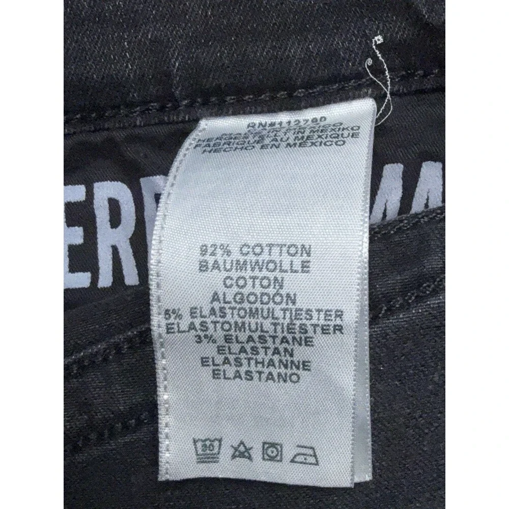 True Religion Marco Relaxed Taper Mens Black Denim Jeans 38x32